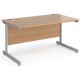 Harlow Straight Office Desk with Single Cantilever Leg